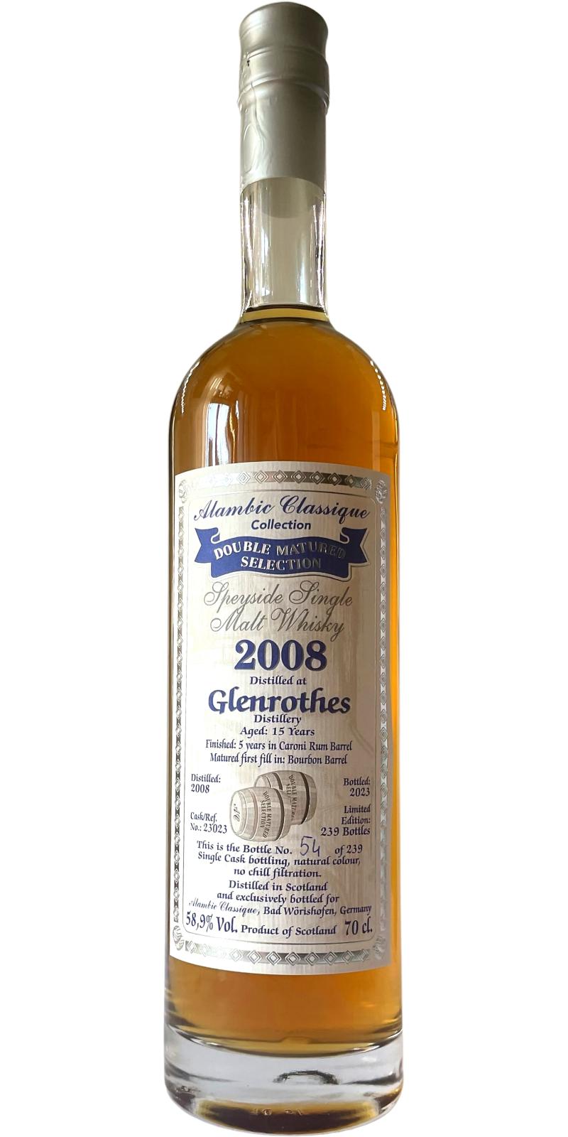 Glenrothes 2008 AC Double Matured Selection 15 Year Old Scotch Whisky | 700ML at CaskCartel.com