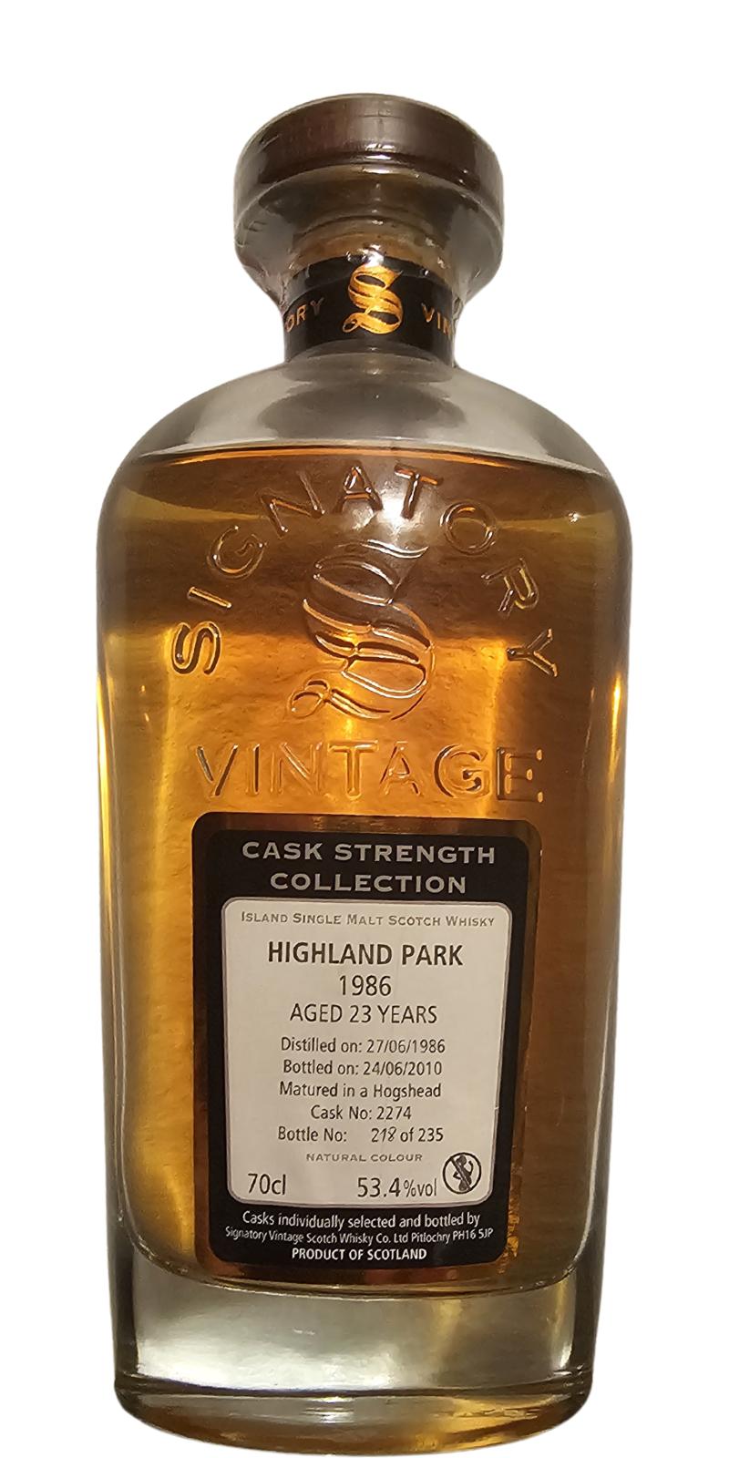 Highland Park 23 Year Old 1986 Cask 2274 - Cask Strength Collection (Signatory) Scotch Whisky | 700ML at CaskCartel.com