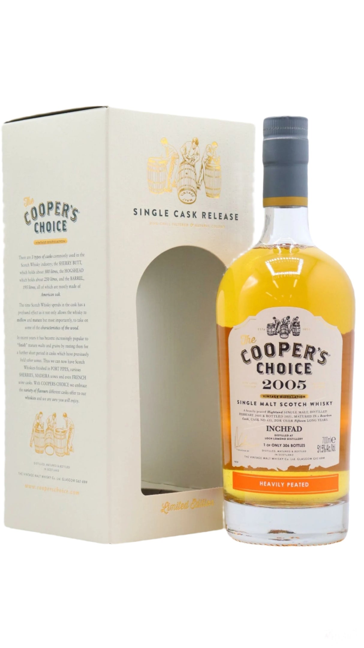Inchfad 2005 VM The Cooper's Choice 15 Year Old 2021 Release (Cask #435) Single Malt Scotch Whisky | 700ML at CaskCartel.com