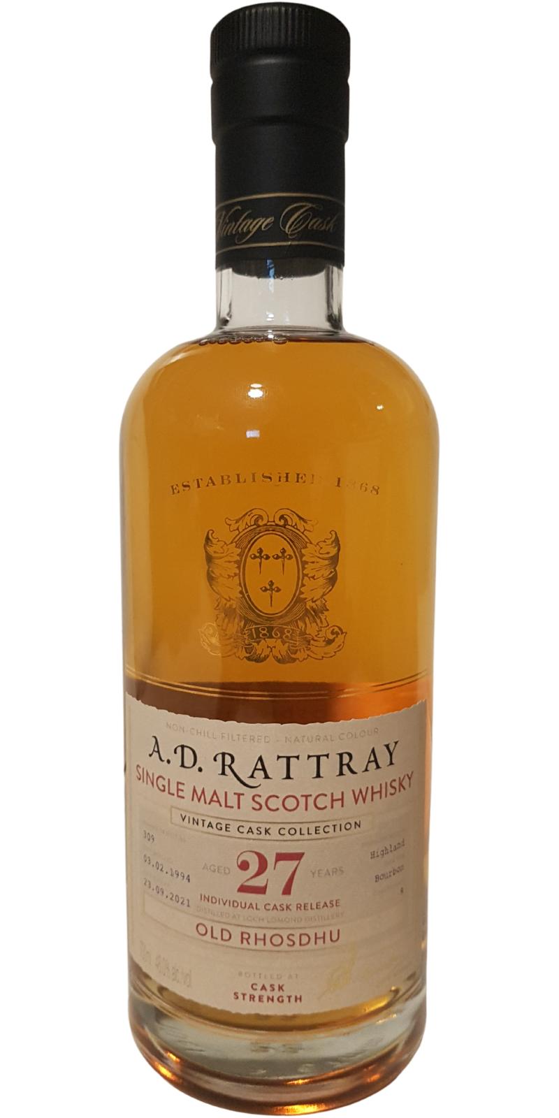 Old Rhosdhu 1994 DR Vintage Cask Collection 27 Year Old 2021 Release (Cask #9) Single Malt Scotch Whisky | 700ML at CaskCartel.com