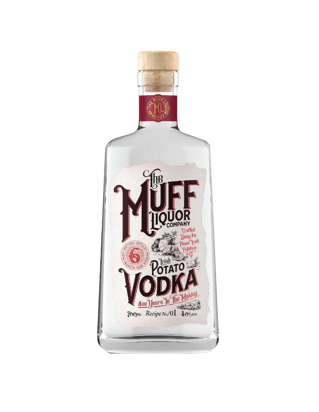 The Muff Liquor Company Irish Potato Plain Vodka | 700ML at CaskCartel.com