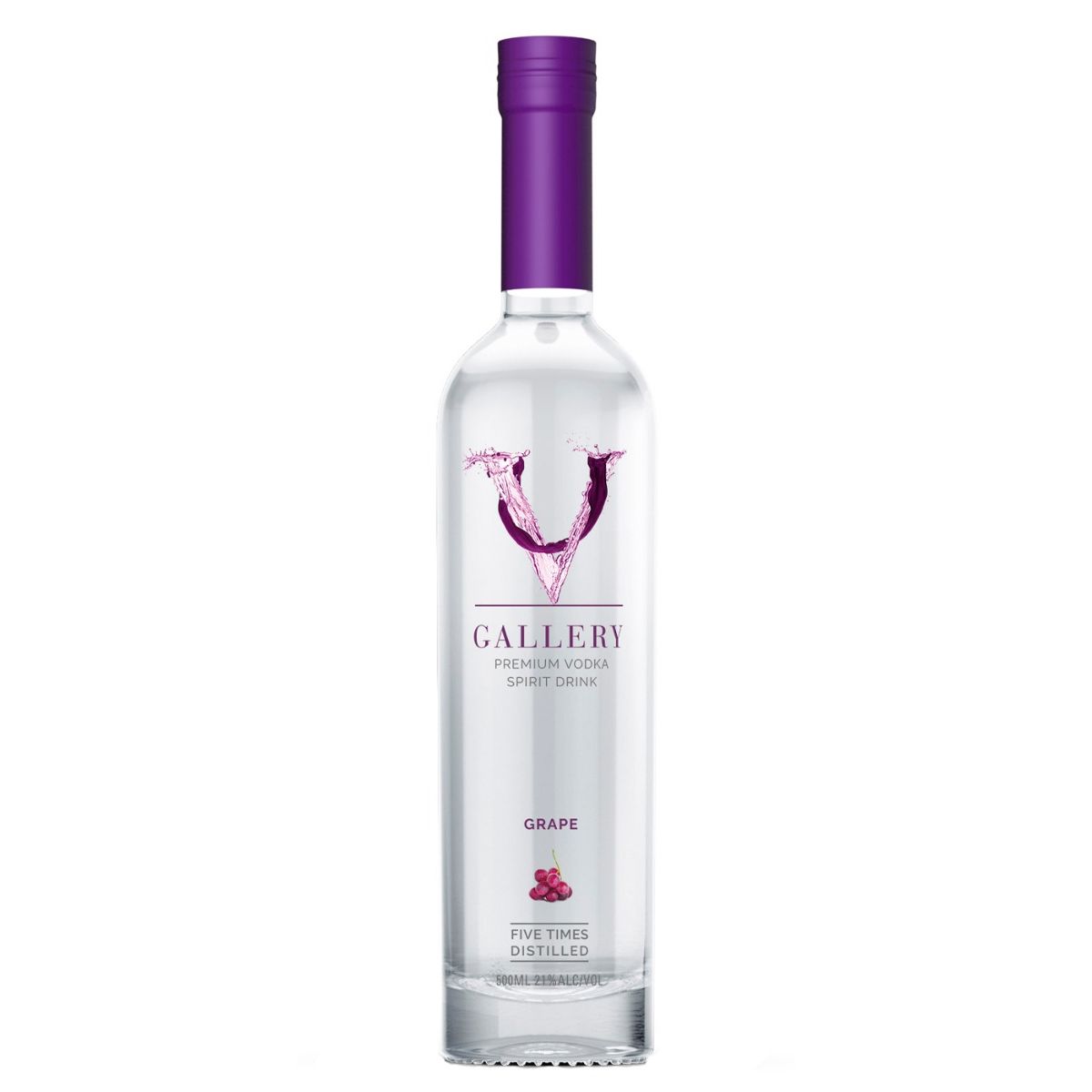 V Gallery Grape Flavoured Vodka | 500ML at CaskCartel.com