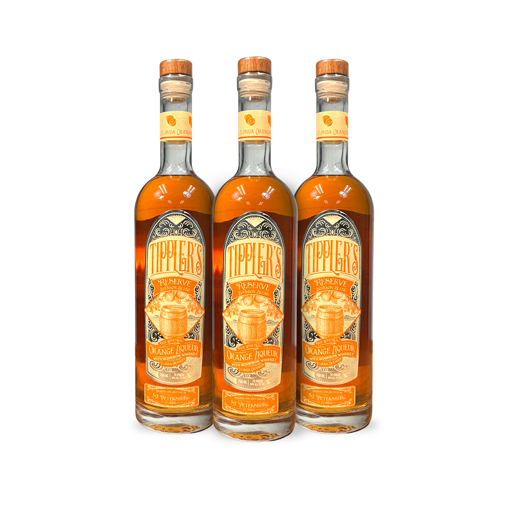 Tipplers Bourbon Reserve Orange Liqueur (3) Bottle Bundle