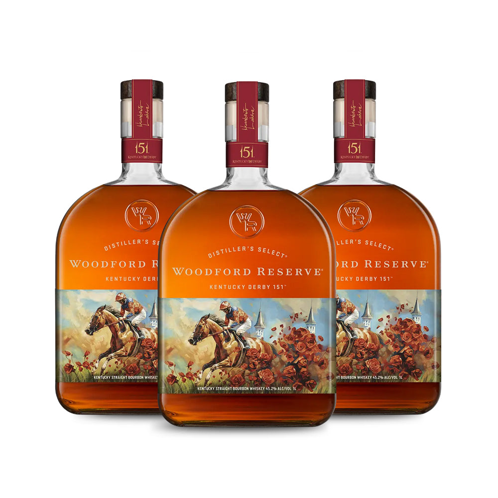 Woodford Reserve 2025 Kentucky Derby 151st Edition | Straight Bourbon Whiskey | THREE BOTTLE BUNDLE