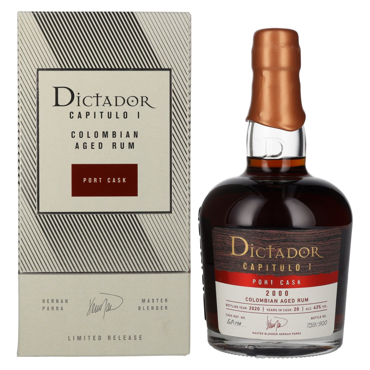 Dictador Capitulo I 20 Year Old Port Cask 2000 Rum | 700ML at CaskCartel.com