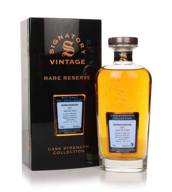 Bunnahabhain 46 Year Old 1971 (cask 2226) - Cask Strength Collection Rare Reserve (Signatory) | 700ML at CaskCartel.com