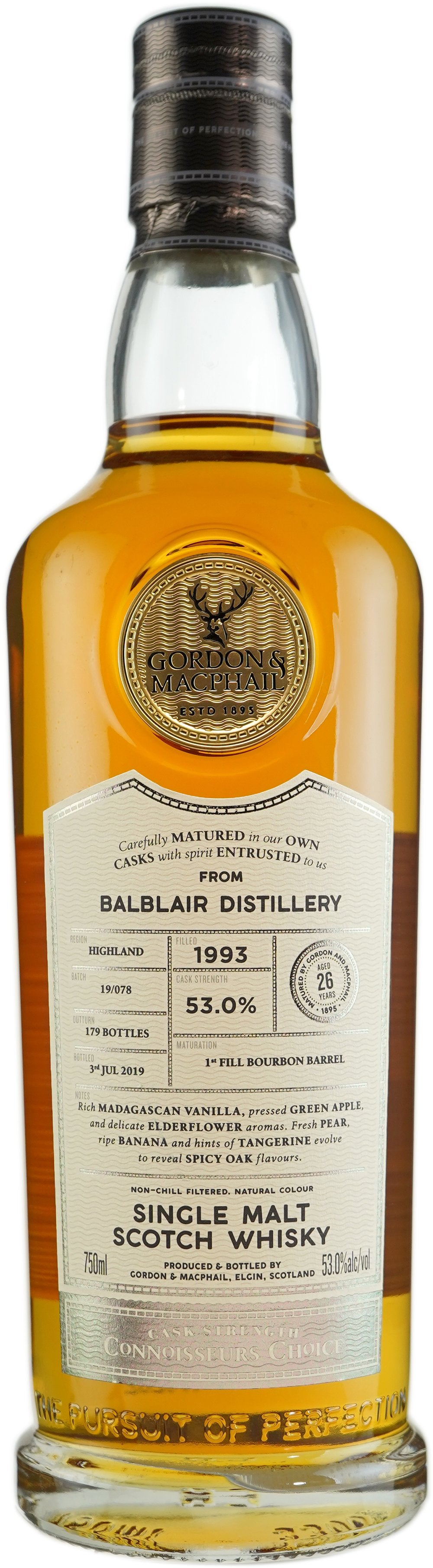 Gordon & Macphail 1993 Balblair 26 Year Old Connoiseurs Choice Cask Strength Scotch Whisky at CaskCartel.com