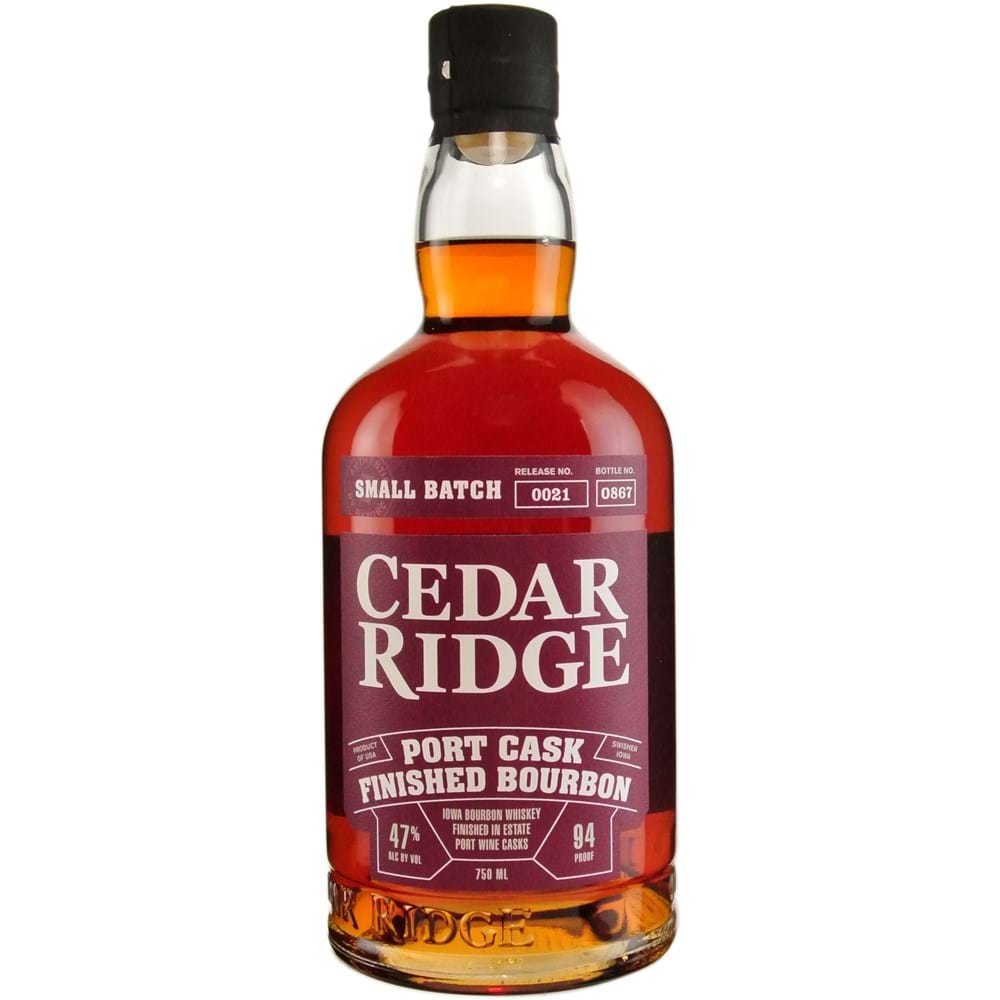Cedar Ridge Port Cask Finished Iowa Bourbon Whiskey | 700ML at CaskCartel.com