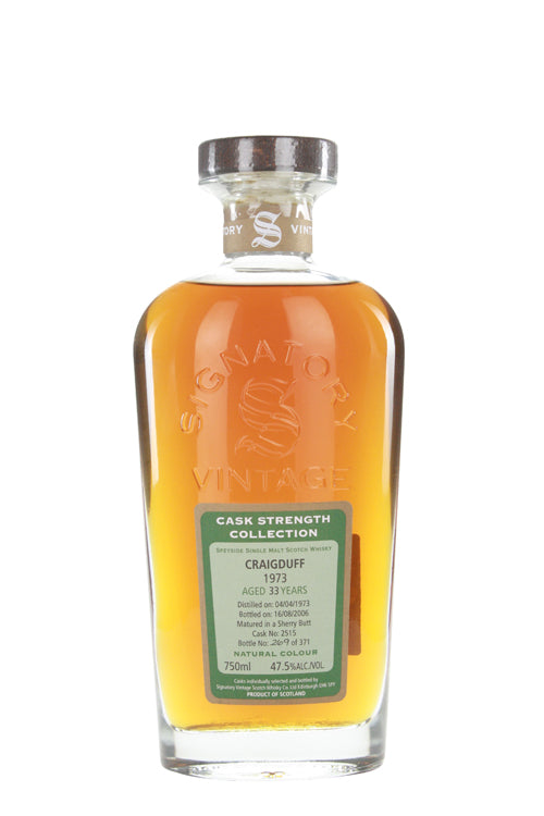 Craigduff 33 Year Old 1973 Cask Strength Single Malt Scotch Whisky at CaskCartel.com