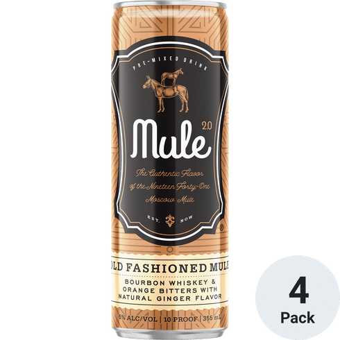 Mule 2.0 Old Fashioned Mule Cocktail 4 Pack | 12OZ at CaskCartel.com