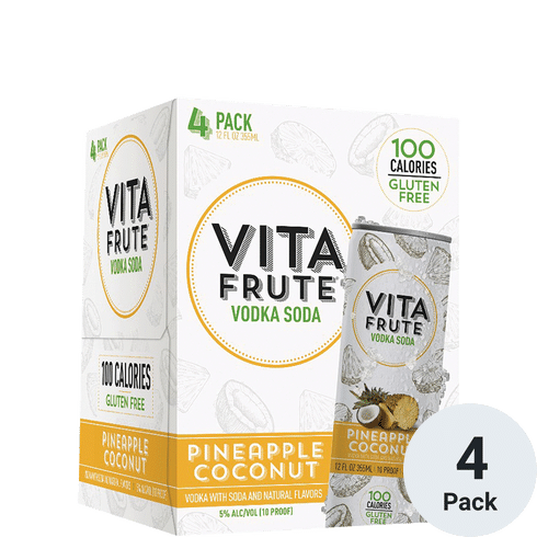 Vita Frute Pineapple Coconut RTD Cocktail | 4pk-12oz Cans at CaskCartel.com