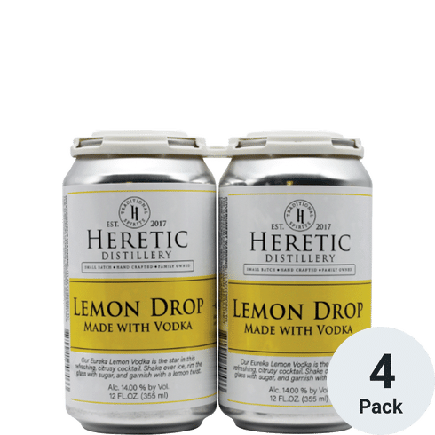 Heretic Lemon Drop Ready To Drink Cocktail 4 PACK | 12OZ at CaskCartel.com