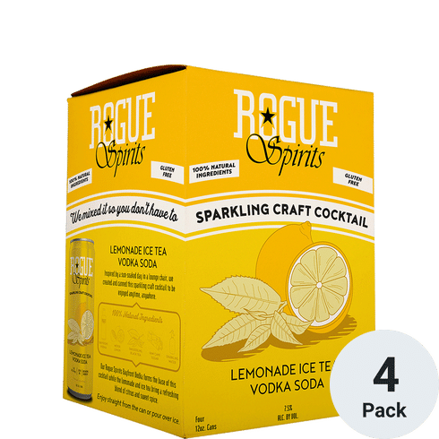 Rogue Lemonade Iced Tea Soda Vodka Cocktail 4 Pack | 12OZ at CaskCartel.com