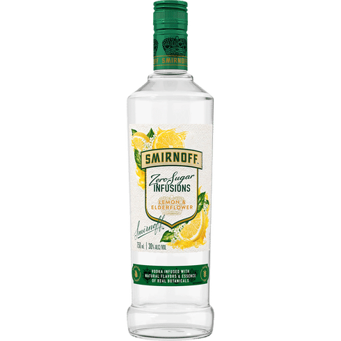 Smirnoff Zero Sugar Infusions Lemon & Elderflower Vodka at CaskCartel.com