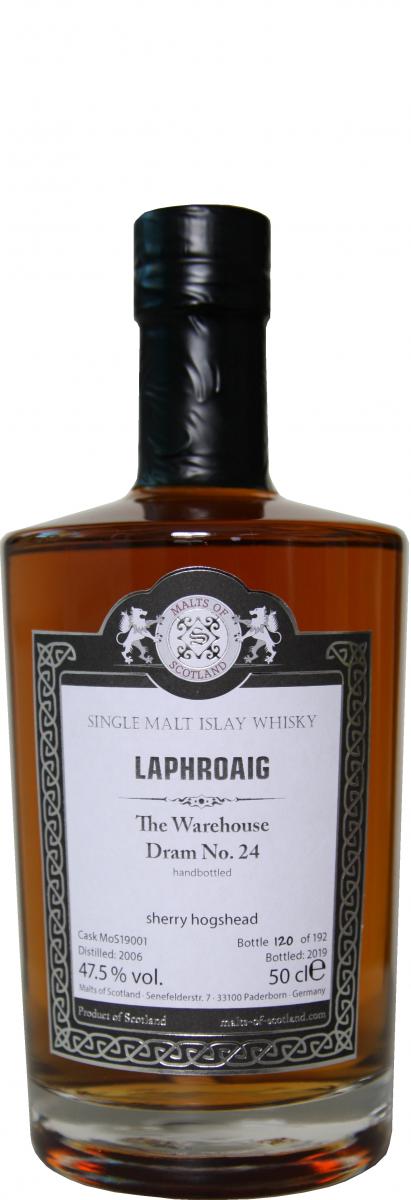Laphroaig 2006 (Malts of Scotland) The Warehouse Dram No. 24 2019 Release (Cask #MoS 19001) Single Malt Scotch Whisky | 500ML at CaskCartel.com
