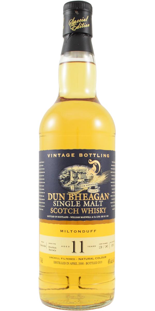Miltonduff 2008 (Ian Macleod) Dun Bheagan 11 Year Old 2019 Release (Cask #138/140) Single Malt Scotch Whisky | 700ML at CaskCartel.com