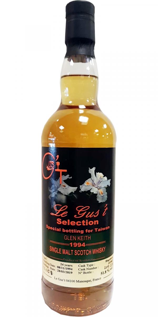 Glen Keith 1994 (Le Gus't) Selection 2019 Release (Cask #142863) Single Malt Scotch Whisky | 700ML at CaskCartel.com