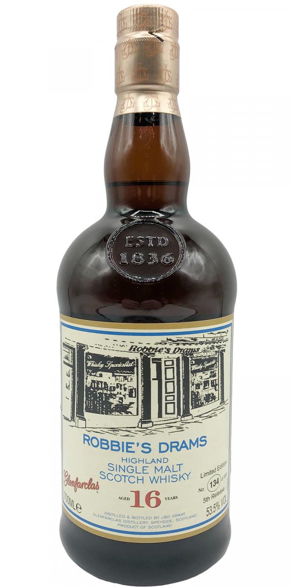 Glenfarclas Robbie's Drams - 5th Release 16 Year Old 2019 Release Single Malt Scotch Whisky | 700ML at CaskCartel.com