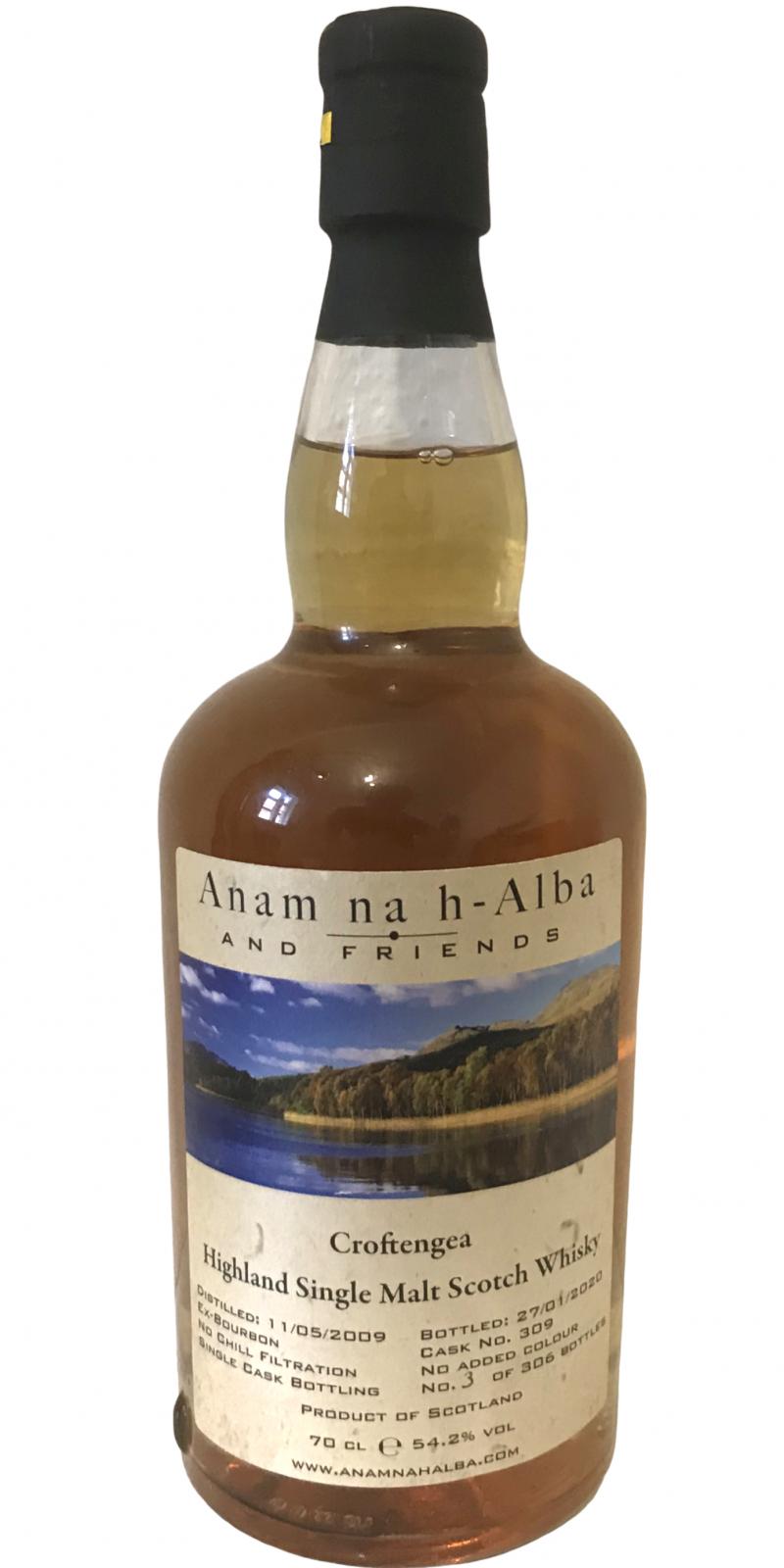 Croftengea 2009 ANHA Anam na h-Alba and Friends 10 Year Old (2020) Release (Cask #309) Scotch Whisky | 700ML at CaskCartel.com