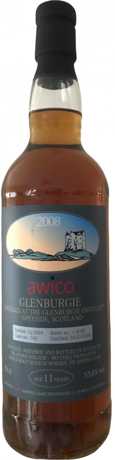 Glenburgie 2008 AWI (Cask #102) 11 Year Old 2019 Release Single Malt Scotch Whisky | 700ML at CaskCartel.com