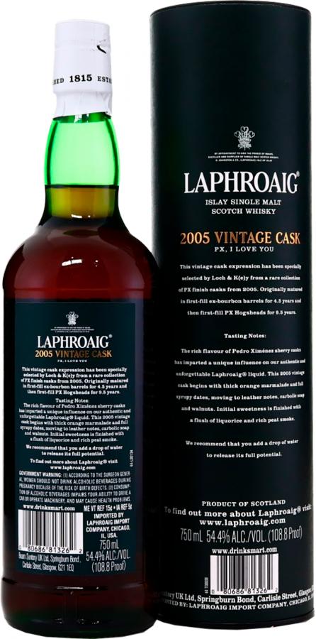 Laphroaig 2005 PX, I love you (Cask #3) 14 Year Old 2019 Release Single Malt Scotch Whisky at CaskCartel.com