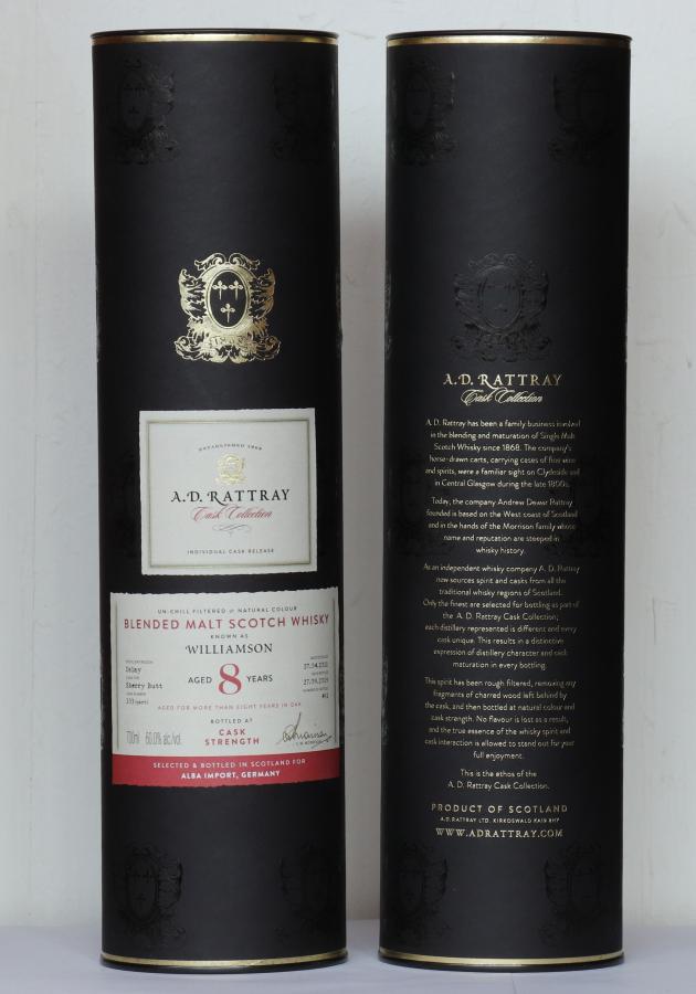 Williamson 2011 DR (Cask #133) 8 Year Old 2019 Release Blended Malt Scotch Whisky | 700ML at CaskCartel.com