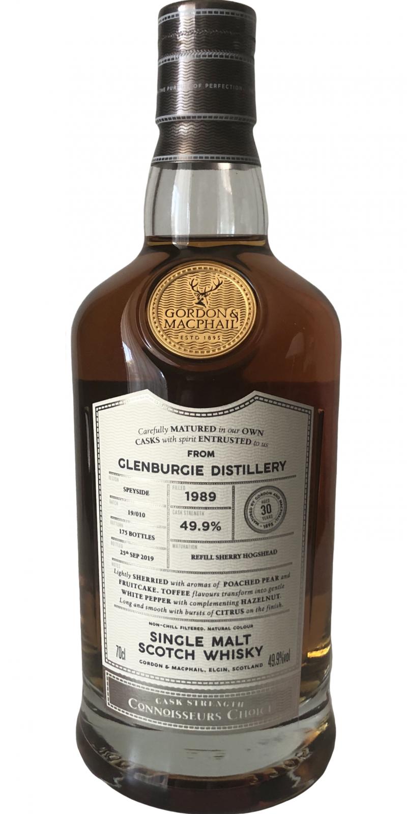 Glenburgie 1989 (Gordon & MacPhail) Connoisseurs Choice - Cask Strength (Cask #11600201) 30 Year Old 2019 Release Single Malt Scotch Whisky | 700ML at CaskCartel.com