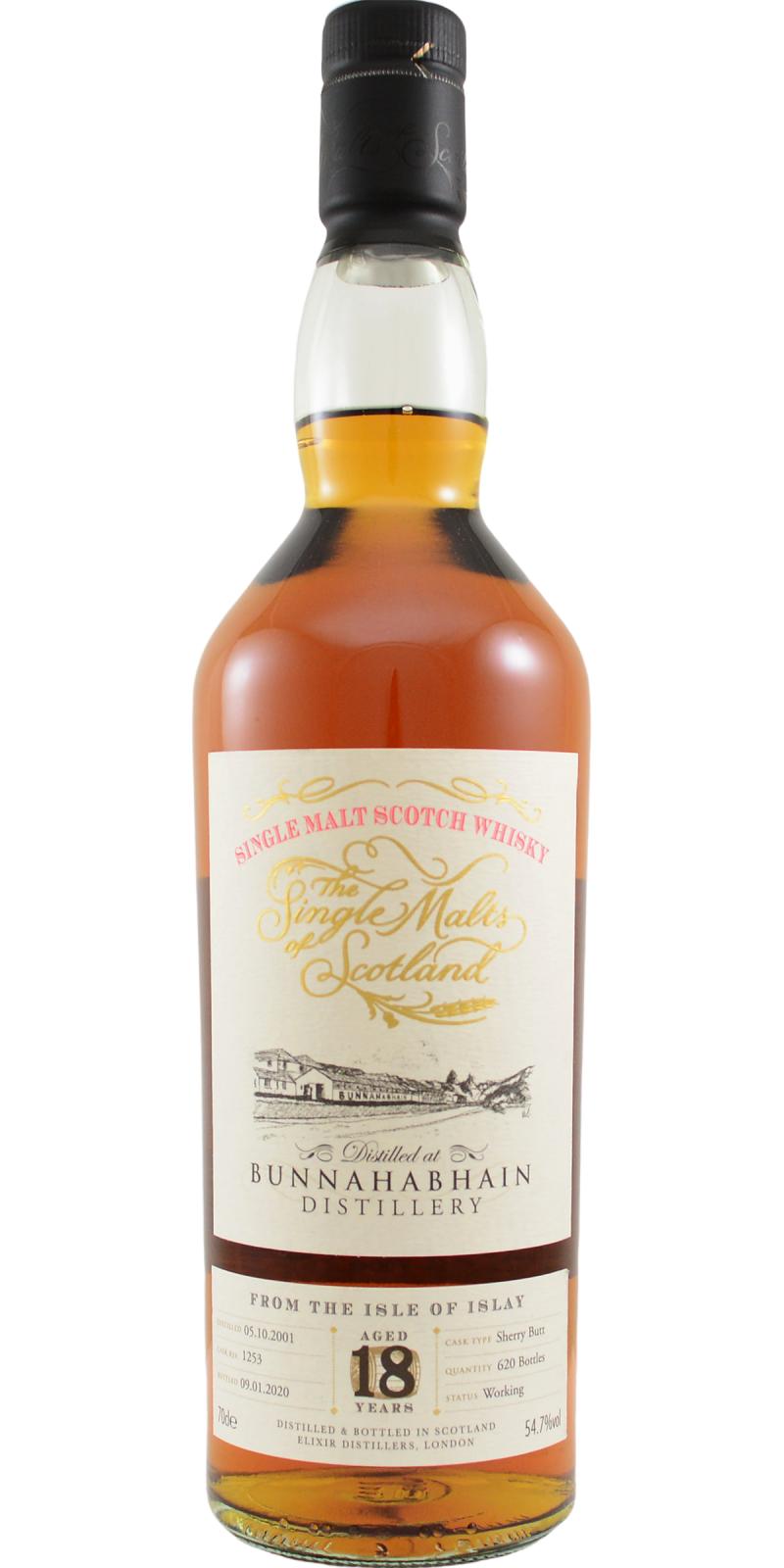 Bunnahabhain The Single Malts of Scotland Single Cask #1253 2001 18 Year Old Scotch Whisky | 700ML at CaskCartel.com