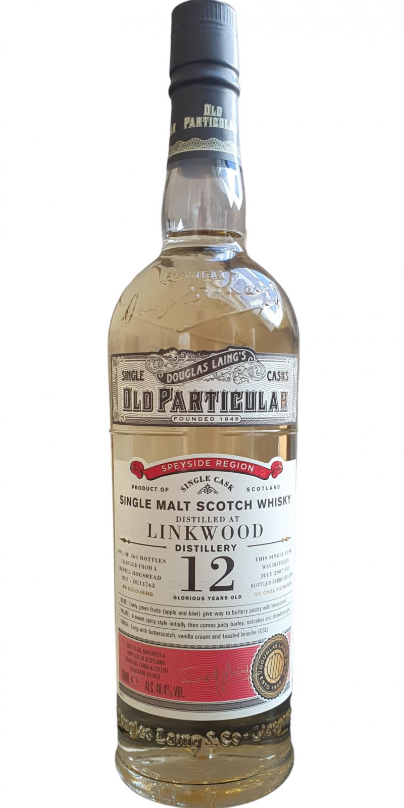 Linkwood 2007 DL Old Particular 12 Year Old (2020) Release (Cask #DL 13763) Scotch Whisky | 700ML at CaskCartel.com
