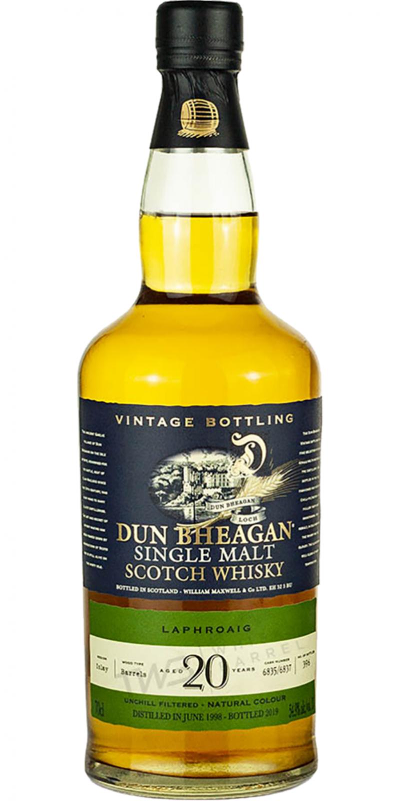 Laphroaig 1998 (Ian Macleod) Dun Bheagan 20 Year Old 2019 Release (Cask #6835 + 6837) Single Malt Scotch Whisky | 700ML at CaskCartel.com