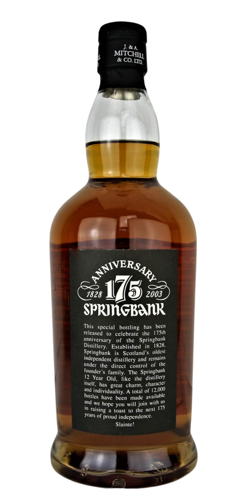 Springbank 175th Anniversary 1991 12 Year Old Whisky | 700ML at CaskCartel.com