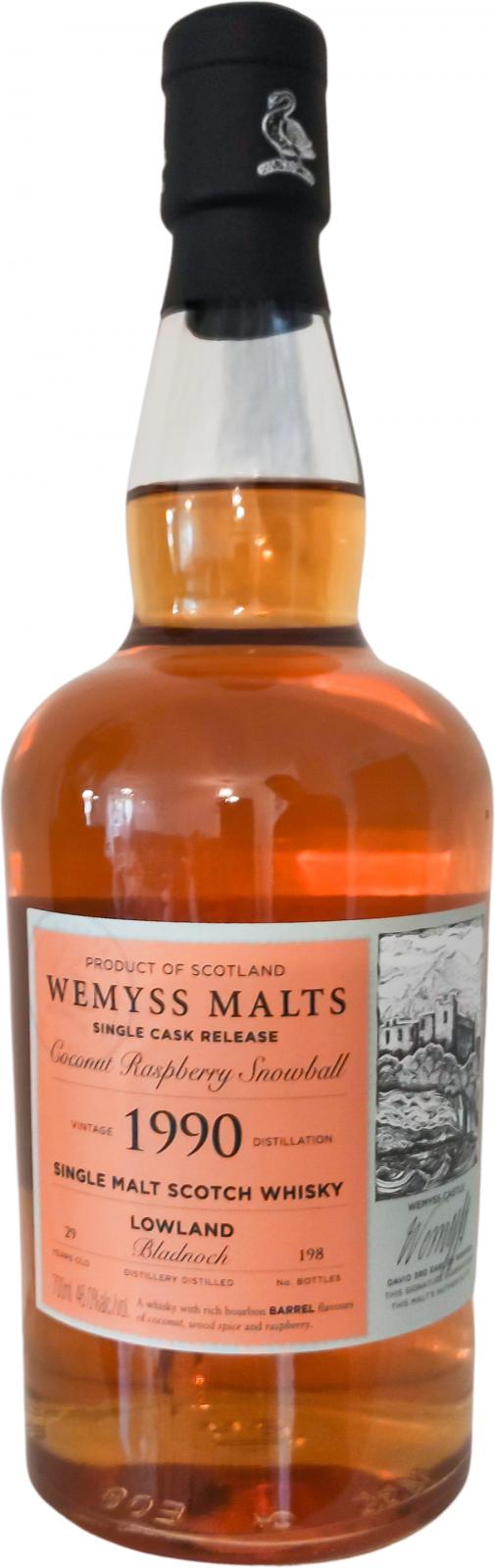 Bladnoch Coconut Raspberry Snowball Single Cask 1990 29 Year Old Scotch Whisky | 700ML at CaskCartel.com