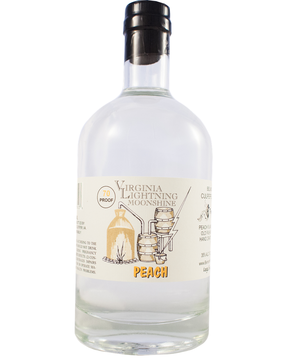 Virginia Lightning Peach Moonshine at CaskCartel.com