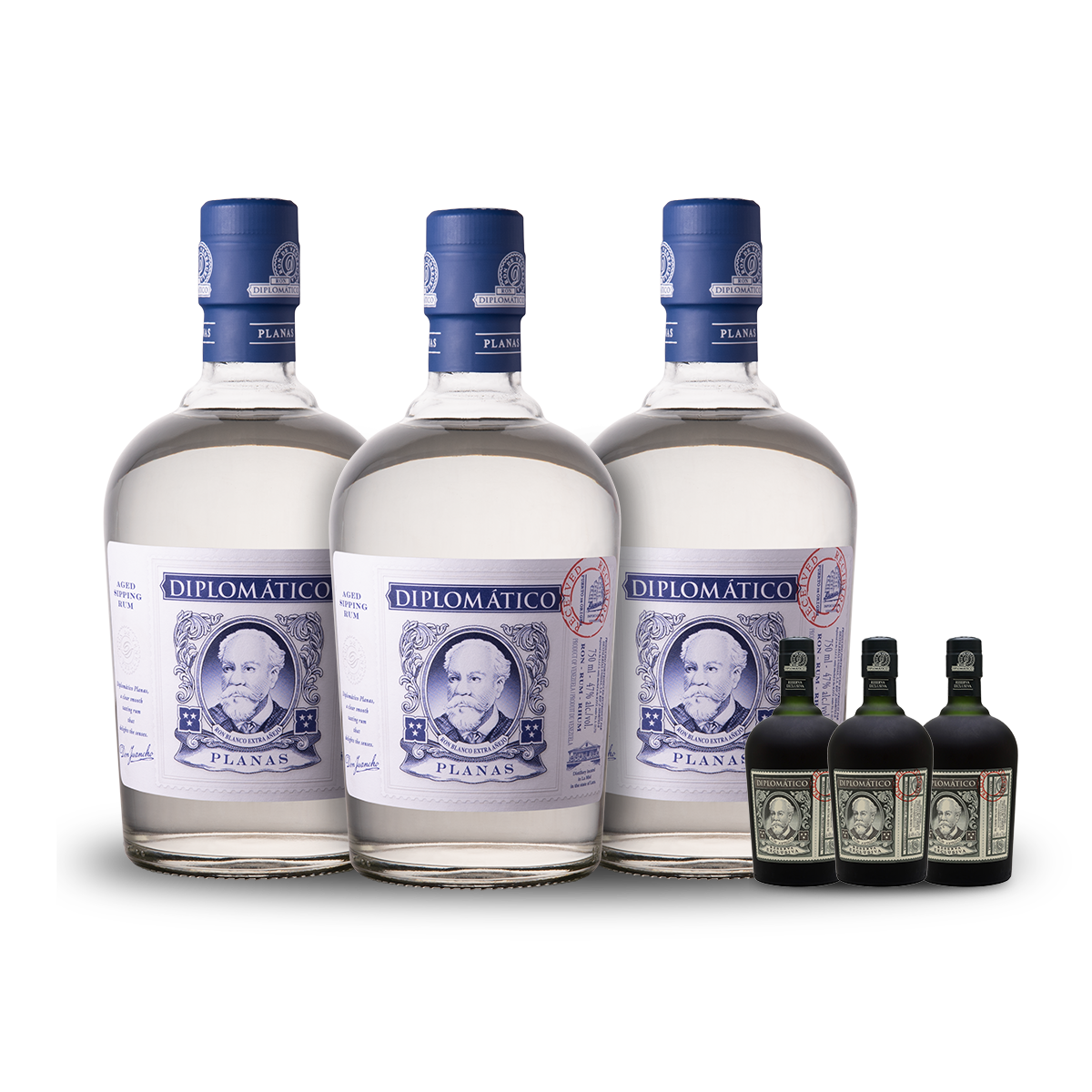 Ron Diplomático Planas Rum (3) Bottle Bundle at CaskCartel.com