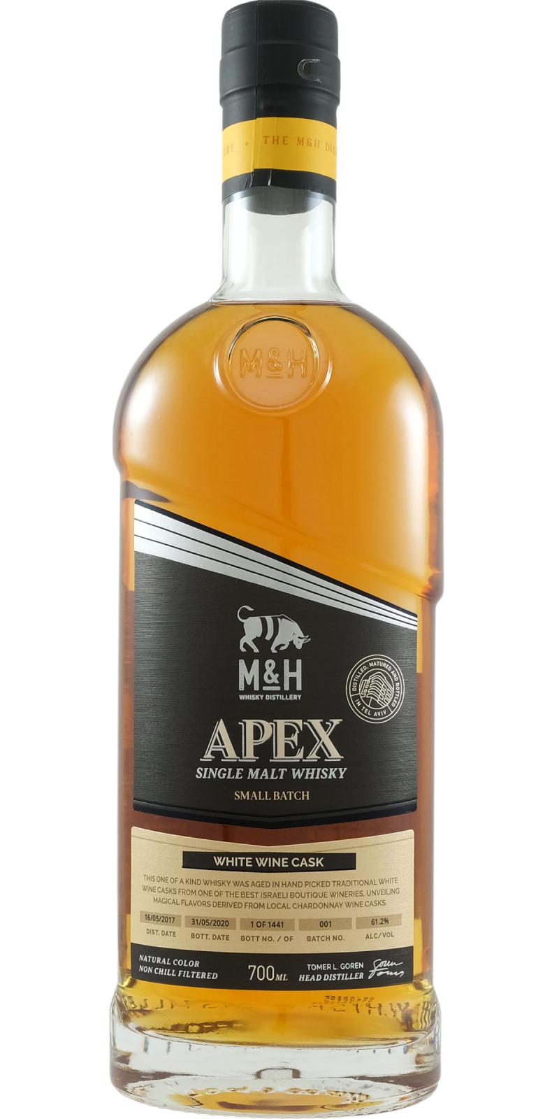 M&H 2017 - APEX White Wine Cask (2020) Release (Batch 001) Whisky | 700ML at CaskCartel.com