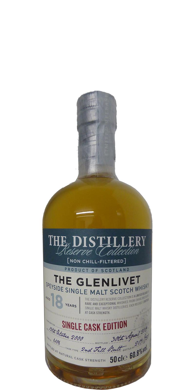 Glenlivet 2000 The Distillery Reserve Collection (Cask #6106) 18 Year Old 2019 Release Single Malt Scotch Whisky | 500ML at CaskCartel.com