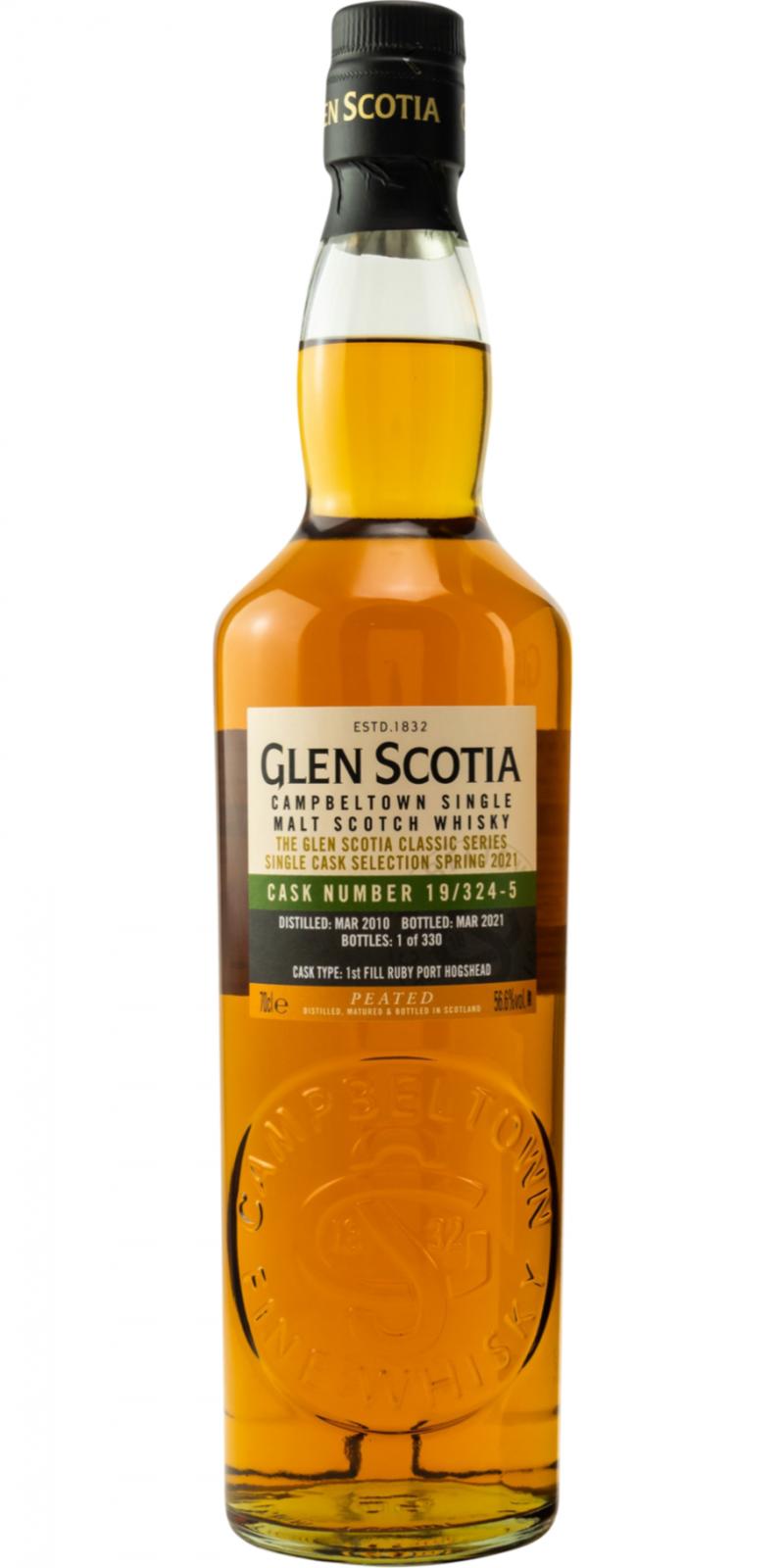 Glen Scotia 2010 Peated 2021 Release (Cask #19/324-5) Single Malt Scotch Whisky | 700ML at CaskCartel.com