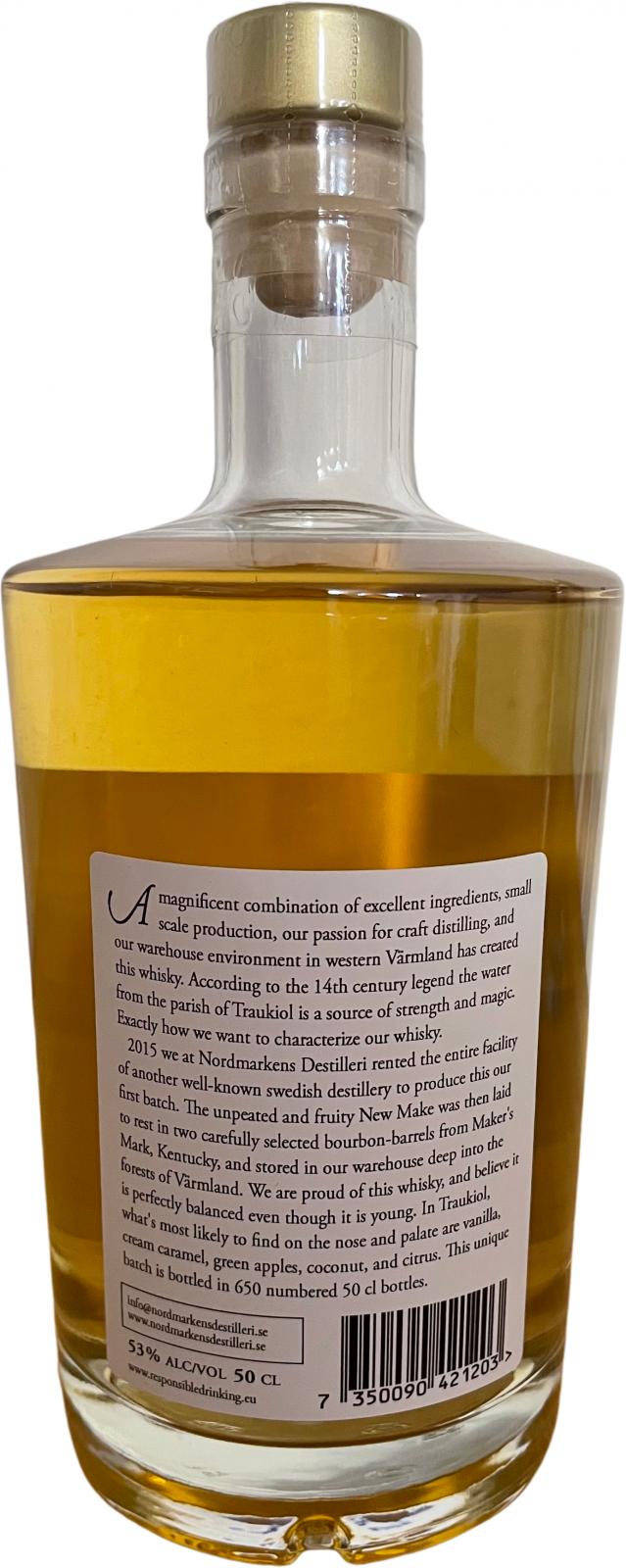 Nordmarkens Traukiol 5 Year Old 2020 Release Single Malt Whisky | 500ML at CaskCartel.com