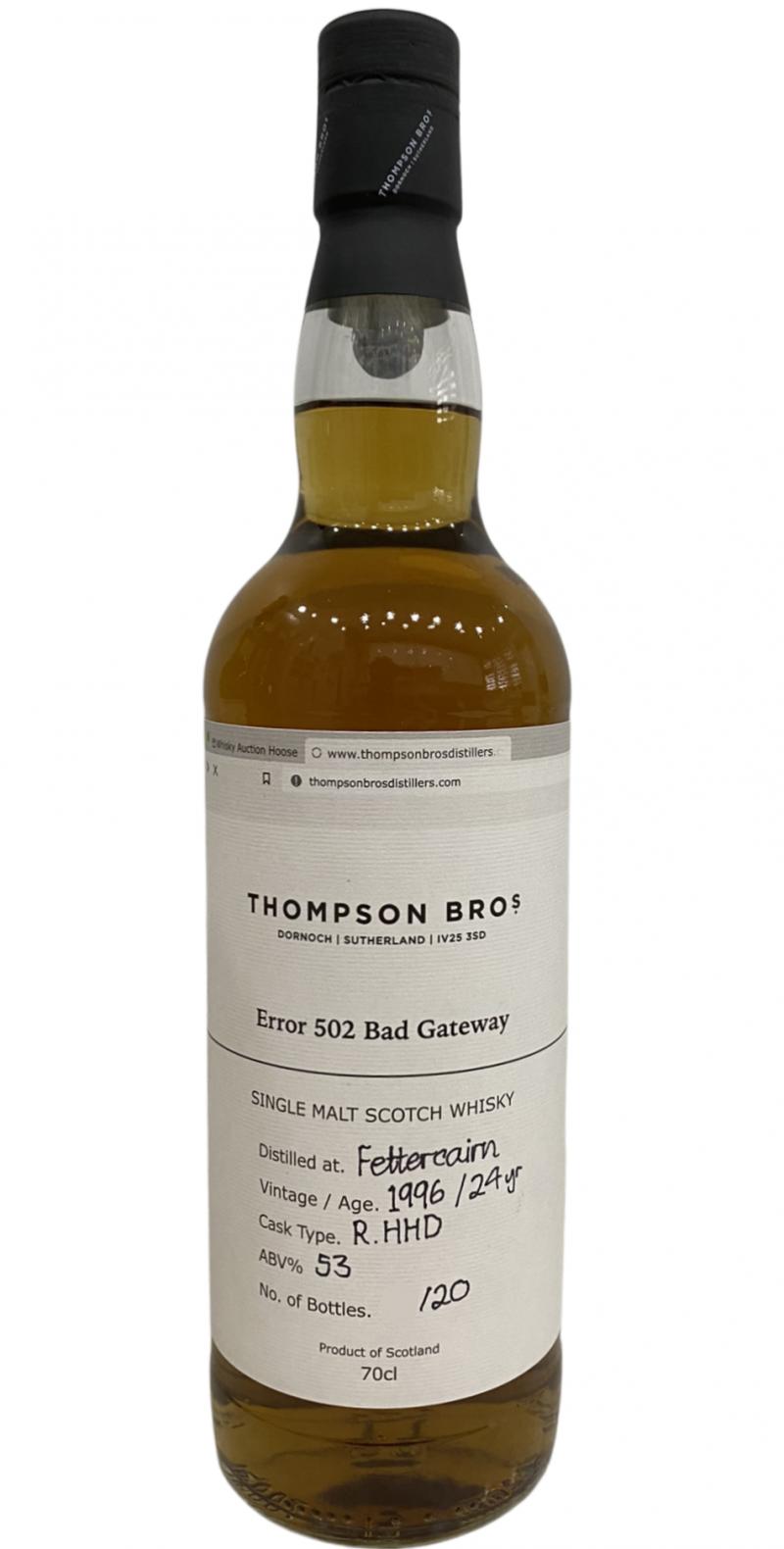 Fettercairn 1996 PST Error 502 Bad Gateway 24 Year Old 2021 Release Single Malt Scotch Whisky | 700ML at CaskCartel.com