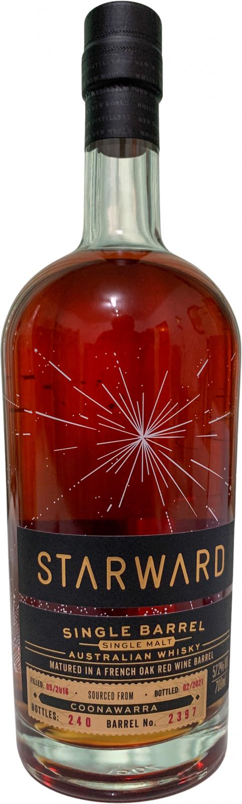 Starward Coonawarra (D.2016, B.2021) Red Wine Barrel Matured Whisky | 700ML at CaskCartel.com
