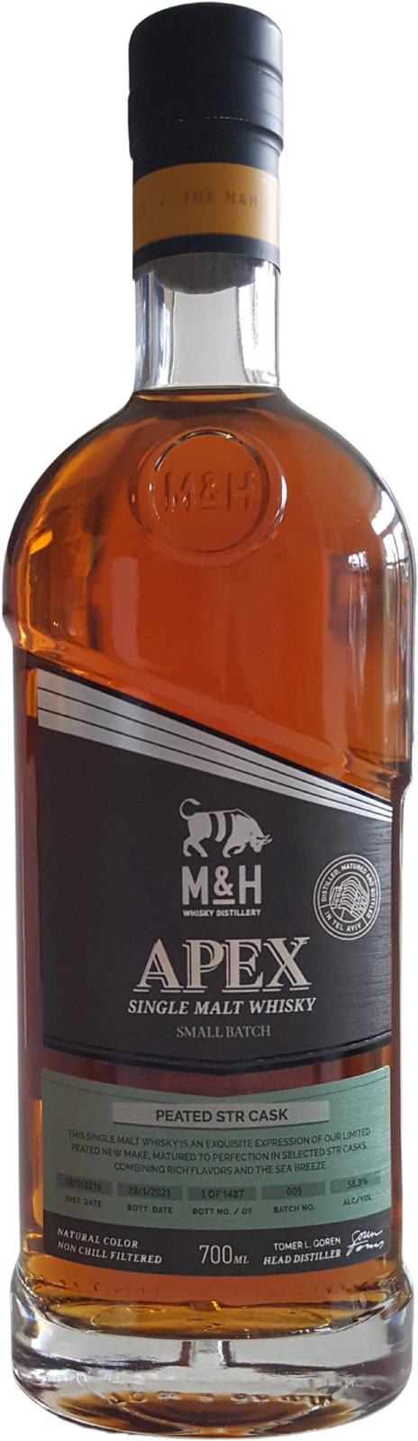 M&H 2018 - APEX Peated STR Cask 2021 Release (Batch 005) Single Malt Whisky | 700ML at CaskCartel.com