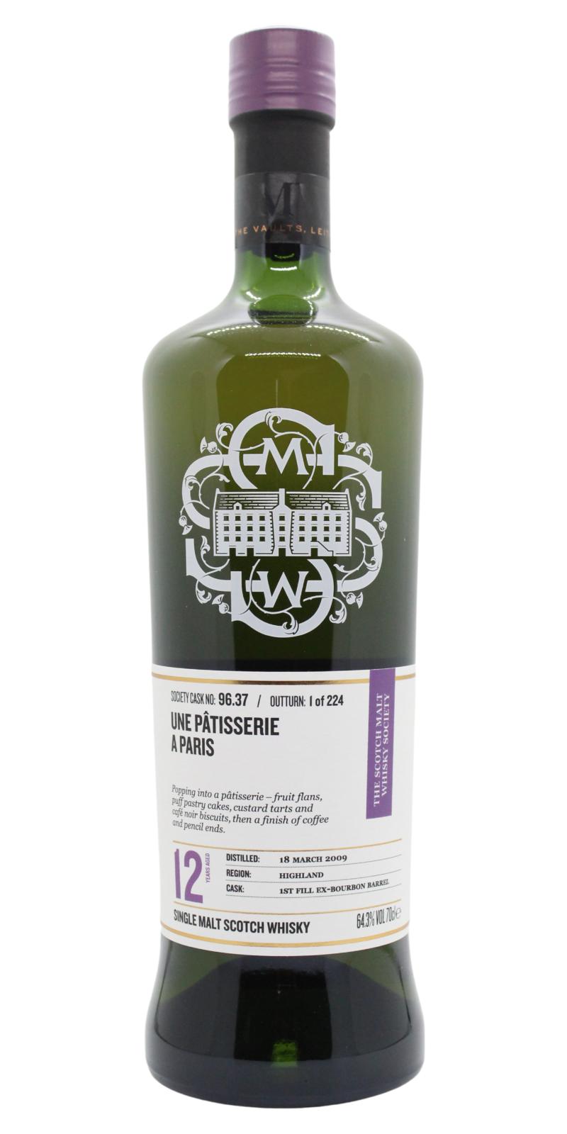Glendronach 2009 SMWS 96.37 Une pâtisserie à Paris 12 Year Old 2021 Release (Cask #96.37) Single Malt Scotch Whisky | 700ML at CaskCartel.com