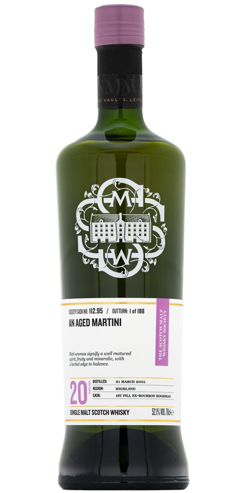 Inchmurrin 2001 SMWS 112.95 An aged martini 20 Year Old 2021 Release (Cask #112.95) Single Malt Scotch Whisky | 700ML at CaskCartel.com