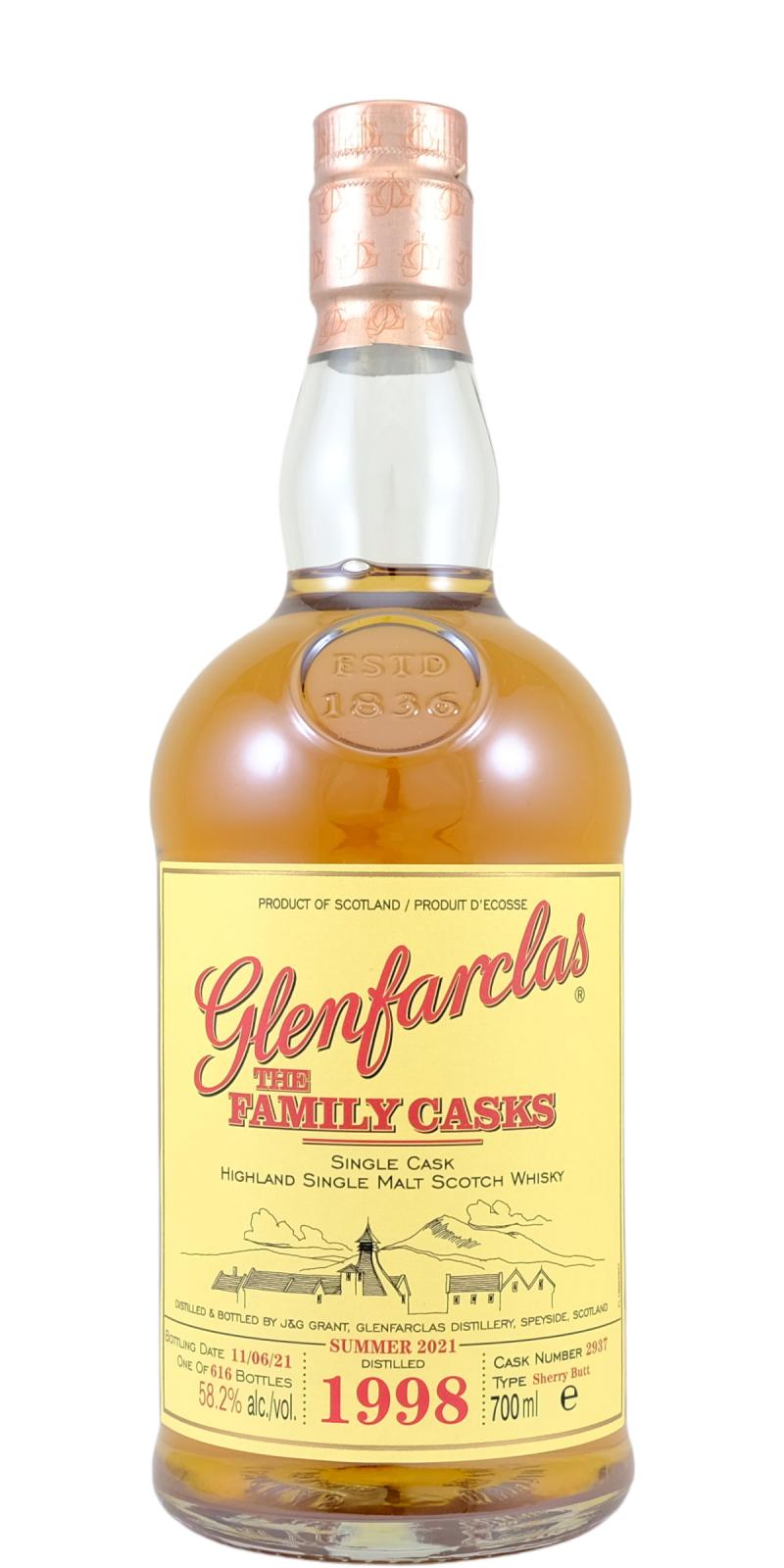 Glenfarclas The Family Casks 1998 (Bottled 2021) Scotch Whisky | 700ML at CaskCartel.com