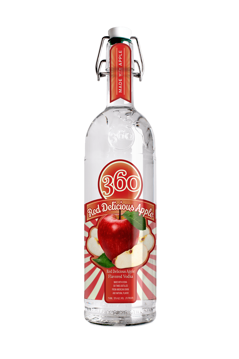 360 Red Delicious Apple Vodka - CaskCartel.com