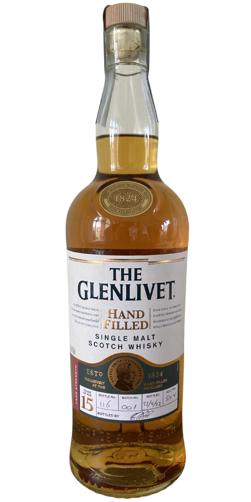 Glenlivet 15 Year Old Hand Filled 15 Year Old Scotch Whisky | 700ML at CaskCartel.com