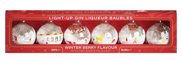 Light-Up Gin Liqueur Baubles | 6x50ML at CaskCartel.com