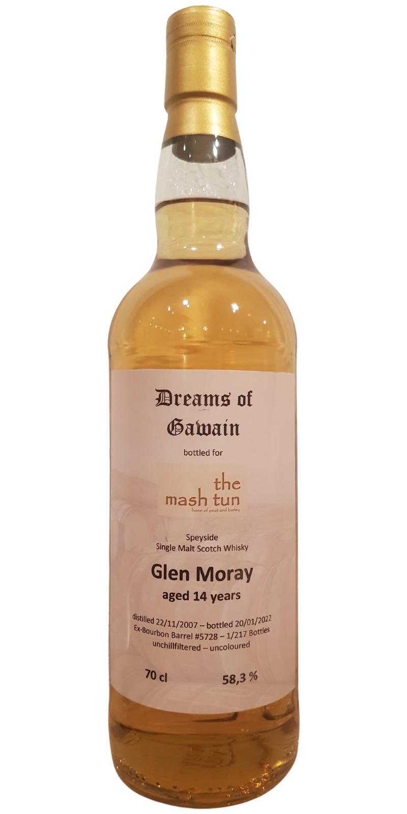Glen Moray 2007 Dreams of Gawain The Mash Tun 14 Year Old Scotch Whisky | 700ML at CaskCartel.com