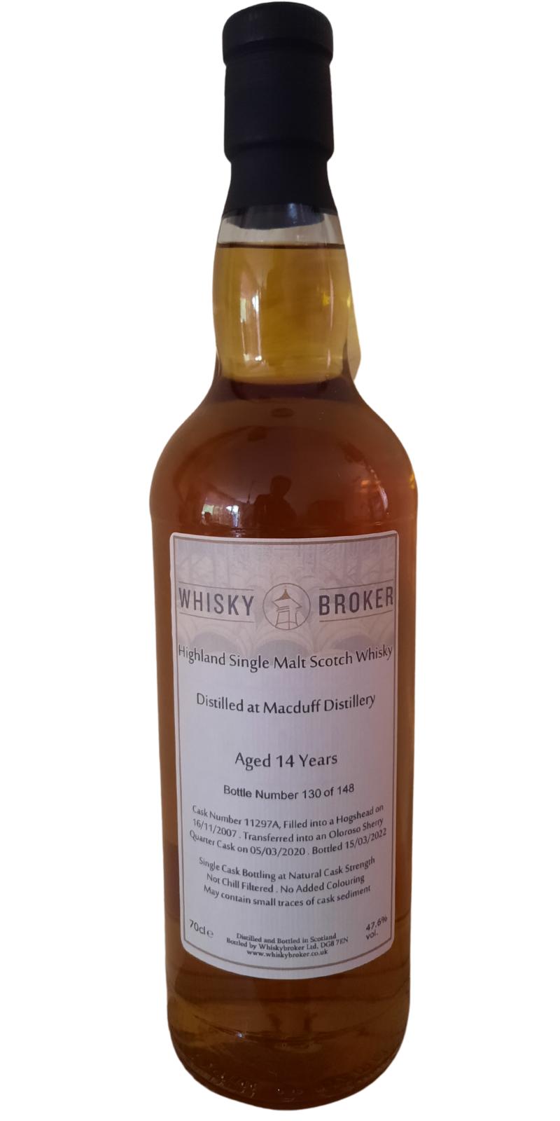 Macduff 2007 (Whisky Broker) 14 Year Old Single Malt Scotch Whisky | 700ML at CaskCartel.com