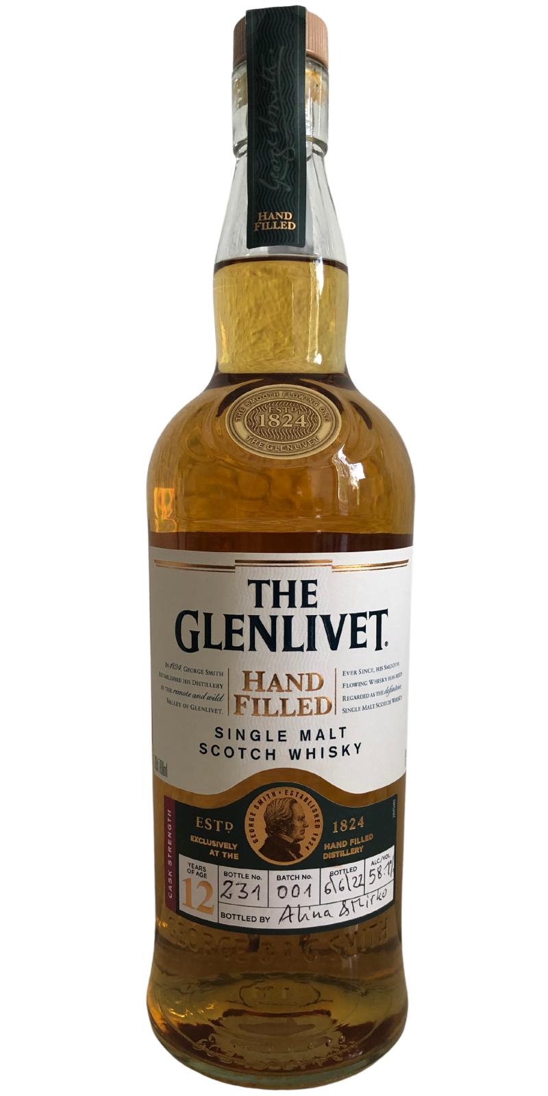 Glenlivet 12 Year Old Hand Filled Batch No. 001 Single Malt Scotch Whisky | 700ML at CaskCartel.com